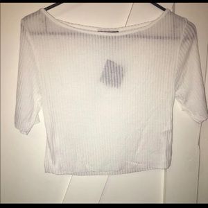 TOPSHOp white crop top NWT
